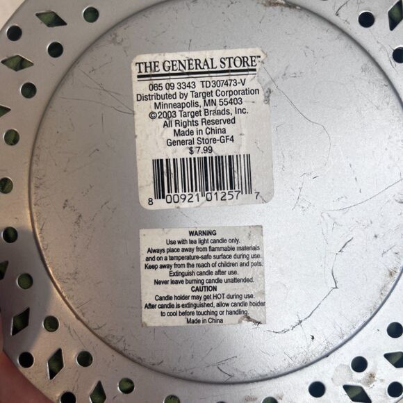 Collapsible Hanging Candle Lanterns Set of 2 Green & Blue Metal Case Tea Lights - Picture 8 of 8